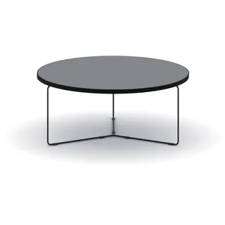 Runder Couchtisch TENDER, Durchmesser 90 cm, Graphit