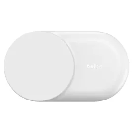 Belkin UltraCharge faltbare magnetische 3-in-1-Ladestation mit Qi2 25W weiß, rund