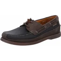 Mephisto Boating Bootsschuh, Glattleder, Black - Brown, Spinnaker-Kollektion, Weite G 46 - Schwarz - 46