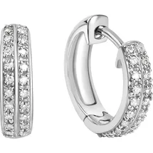 Diamonds by Ellen K. Creolen Gold 585 weiß 0,10ct. 40x Brillant