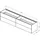 Ideal Standard Conca Waschtisch-Unterschrank T4336Y1 240x50,5x54cm, ohne Waschtisch-Platte, 4 Auszüge, Weiß matt lackiert