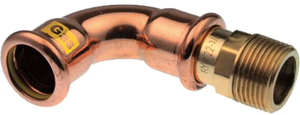 Logafix Rotguss Gas Übergangswinkel 90° i/a 35xR1 1/4 M-Kontur