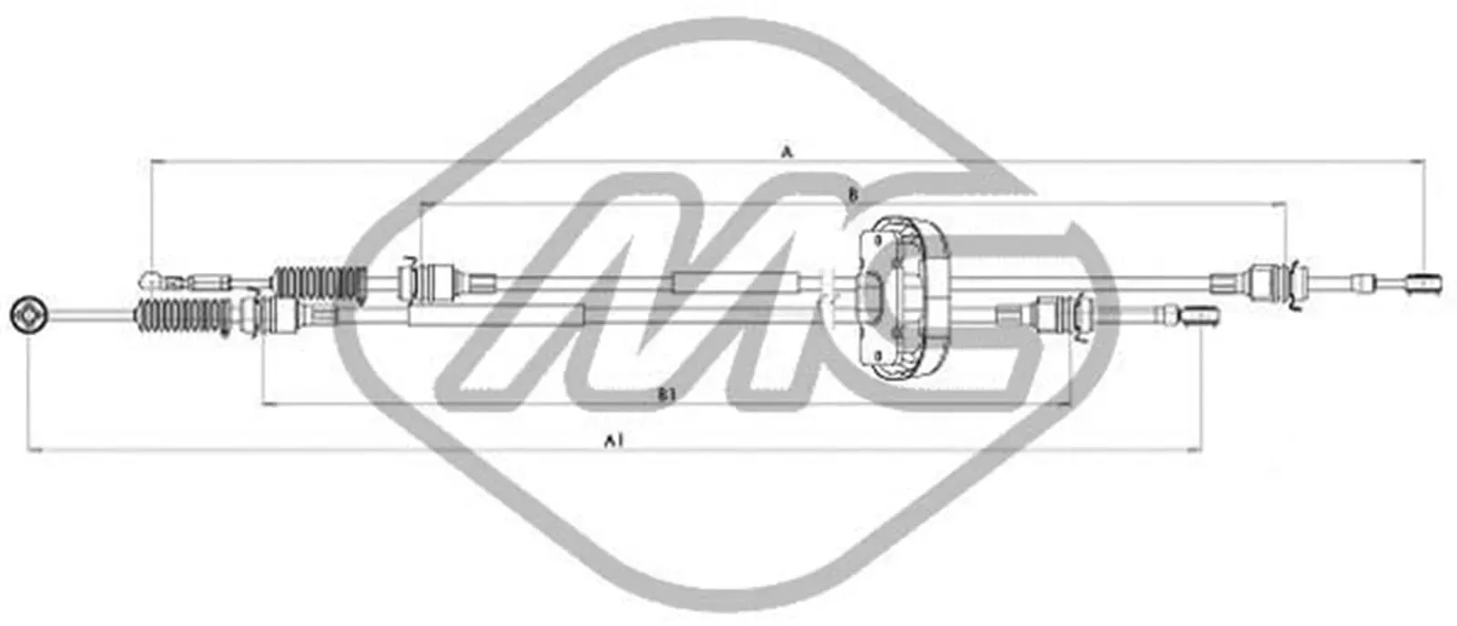 Metalcaucho Seilzug Schaltzug Schaltgetriebe Schaltseil Passend Für Nissan: Seilzug, Schaltgetriebe Renault: 3444500q0c Renault: 4432979 Renault: 9319