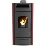 A+ Robin Wood Enya Air Pelletofen 8 kW Bordeaux Pelletkamin Pelletheizung Pellet