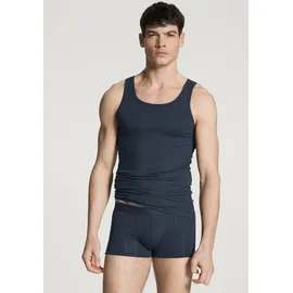 CALIDA Boxershorts "Pure & Style", Herren, Gr. S (46/48), 3, blau (indigo mood), Single Jersey, Obermaterial: 94% Baumwolle, 6% Elasthan, unifarben, normal, Unterhosen, Baumwollmix - Single Jersey, elastisch, maskulin