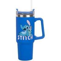 Paladone Disney Stitch Blue 900ml Insulated Cup and Straw