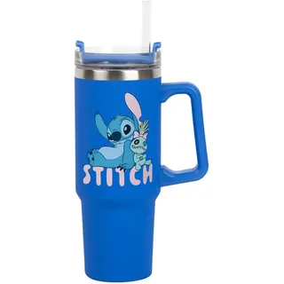 Paladone Stitch Blue 900ml Multiway Travel Cup and Straw