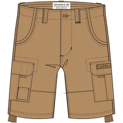 Alpha Industries Freizeithose Jet (Baumwolle) kurz khakibraun Herren