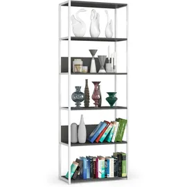 Akord Bücherregal 70 x 32 x 192 cm Weiß/Grau