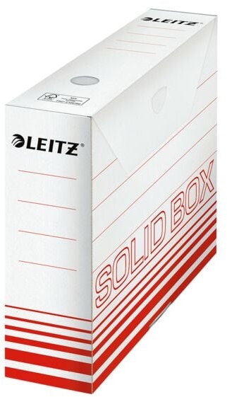 Archivschachtel 80 mm »Solid Box 6127« - 10 Stück rot, Leitz, 8x25.7x33 cm