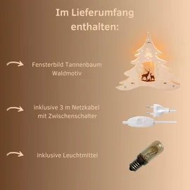 Weigla Fensterbild Tannenbaum Waldmotiv