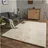 TT Home Wohnzimmer Hochflor Teppich Langflor Soft Kaninchenfell Fell Imitat Weich, Farbe: Creme, Größe:60x100 cm