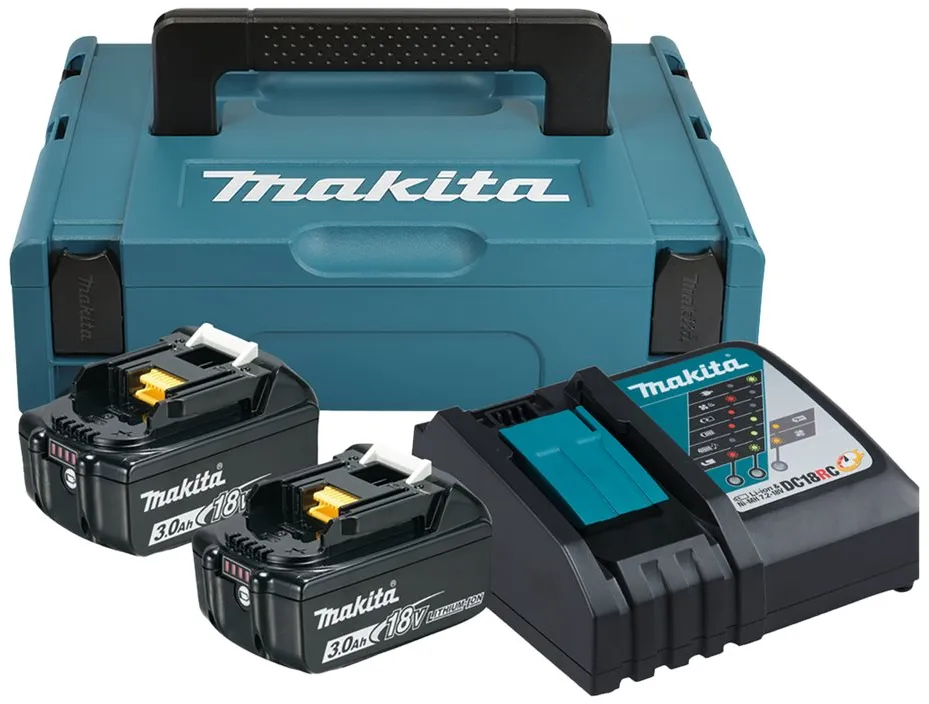 Preisvergleich Produktbild Makita DC18RC - Batterieladegerät + Batterie 2 x