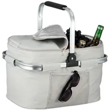 Relaxdays Einkaufskorb hellgrau 45 x 43 x 30,5 cm