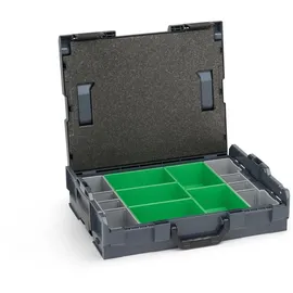 L-BOXX Bosch Sortimo Werkzeugkoffer-Set • L-Boxx 102 anthrazit • bestückt mit Ordnungssystem Insetboxen-Set D3