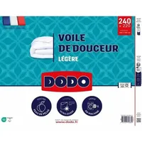 Dodo - Ultraleichte Bettdecke 100 g/m2 - Weicher Voile - 220 x 240 cm - Weiß - Weiß