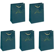 Sigel Geschenktaschen 5 St. 17,0 x 23,0 cm Petrolblau