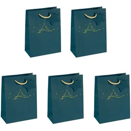 Sigel Geschenktaschen 5 St. 17,0 x 23,0 cm Petrolblau
