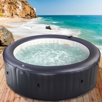 BRAST® Whirlpool aufblasbar MSpa | 2-8 Personen | viele Modelle rund und eckig | Ø 125-224cm | In- Outdoor Pool | bis zu 144 Massagedüsen | inkl. Aufblasfunktion Abdeckung Timer Heizung | Carlton