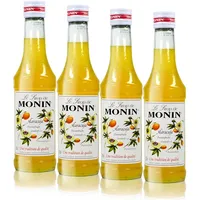 4x Monin Maracuja Sirup, 250 ml Flasche - für Cocktails, zum Kaffee oder Kochen