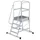 Günzburger Aluminium-Podesttreppe einseitig begehbar fahrbar 4 Stufen