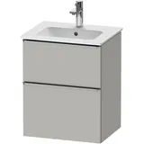 Duravit Waschtischunterschrank 2 Auszüge 51 x 62,5 x 40,2 cm Betongrau Matt