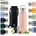 Thermosflasche 1L doppelwandige Trinkflasche 1L Thermoflasche 1L frei Edelstahl Trinkflasche 1L Teeflasche Trinkflasche Sportflasche 1000ml Mellow Rose