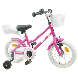 vidaXL Kinderfahrrad 16 Zoll Dunkelrosa