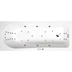Rechteck Whirlpool Sanibay Vevey, 160x70cm, mit Whirlpoolsystem MAXI DELUXE