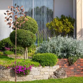 Lemodo Windrad in bronze, Gartendeko, 213 cm hoch