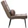 ML-Design Relaxsessel Kunstleder 97 x 100 x 79 cm Braun mit Rückenkissen
