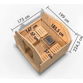 Karibu Carlotta inkl. 9 kW Ofen + int. Steuerung
