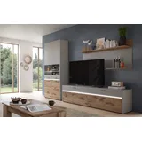 INOSIGN Lowboard »Spezia, Breite 185cm, in Hellgrau, 2 Klappen, 2 Schubkästen«, TV-Board, TV-Schrank, TV-Bank, Fernsehschrank, Mediamöbel, Mediaboard, grau