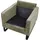 Beliani Sessel VIND Cord 72 x 71 x 70 cm Grün mit Kissen