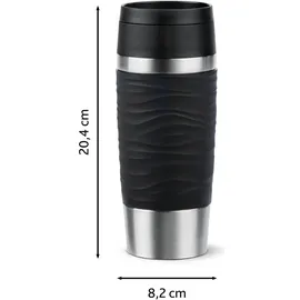 Emsa Travel Mug Waves schwarz 0,36 l