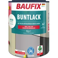 baufix Buntlack Weiss seidenmatt 1 l