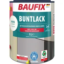 baufix Buntlack Weiss seidenmatt 1 l