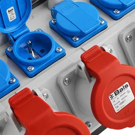 Doktorvolt 12-Modul-Elektroverteiler mit Griff IP44 4x230V 2x16A 32A Doktorvolt ohne Schutz