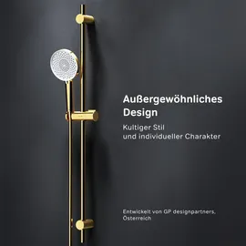 AM.PM Duschset Gold Brauseset, Handbrause Set, Duschsäule, Duschkopf-Set