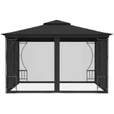 vidaXL Pavillon mit Netz 300x300x265 cm Anthrazit