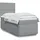 vidaXL Boxspringbett mit Matratze Hellgrau 140x200 cm Stoff