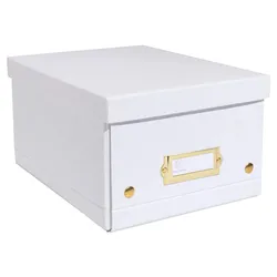 Exacompta 62258E 5x Ablagebox, flach geliefert 20x26x15cm, Neo Deco - Weiß