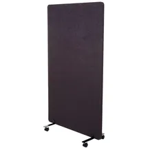 Proregal Akustik-Trennwand HxBxT 147x80x39 cm doppelwandig rollbar Stoff Braun-Grau Büro-Sichtschutz Raumteiler Pinnwand