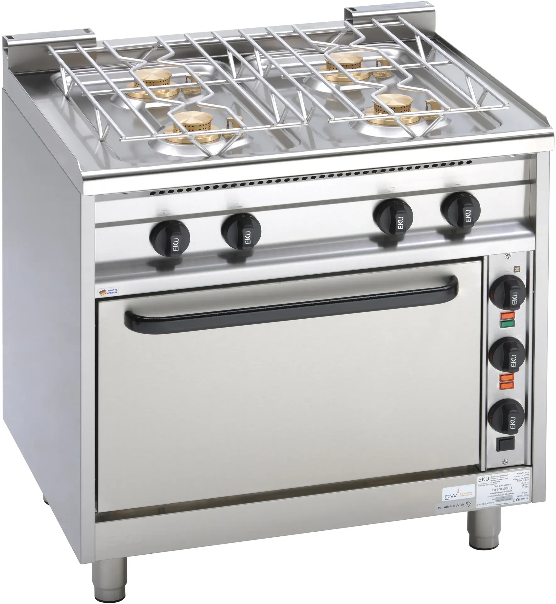 EKU Thermik 650 Gasherd EmaxxBurner Kompakt EB-650-GGH-4