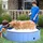 PawHut Hundepool Schwimmbecken Ø120 x H30 cm Blau