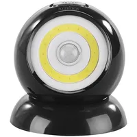 Luminea Ultrahelle COB-LED-Akku-Leuchte mit PIR-Sensor, 200 Lumen, schwarz