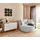 LeGer Home by Lena Gercke XXL-Sessel Isalie Samt 153 x 98 x 145 cm Grau mit Hocker