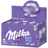 Milka Naps Mini- Schokoladentafeln Alpenmilch 1,702 kg Vorratsbox