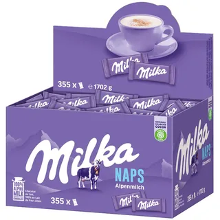 Milka Naps Mini- Schokoladentafeln Alpenmilch 1,702 kg Vorratsbox