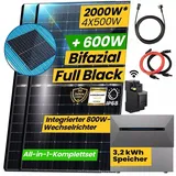 EPP.Solar® All In One 2000W Solaranlage Komplettset inkl. Speicher, 3,2 kWh Anker SOLIX Solarbank E1600 PRO mit Smarter Zähler und Stockschrauben